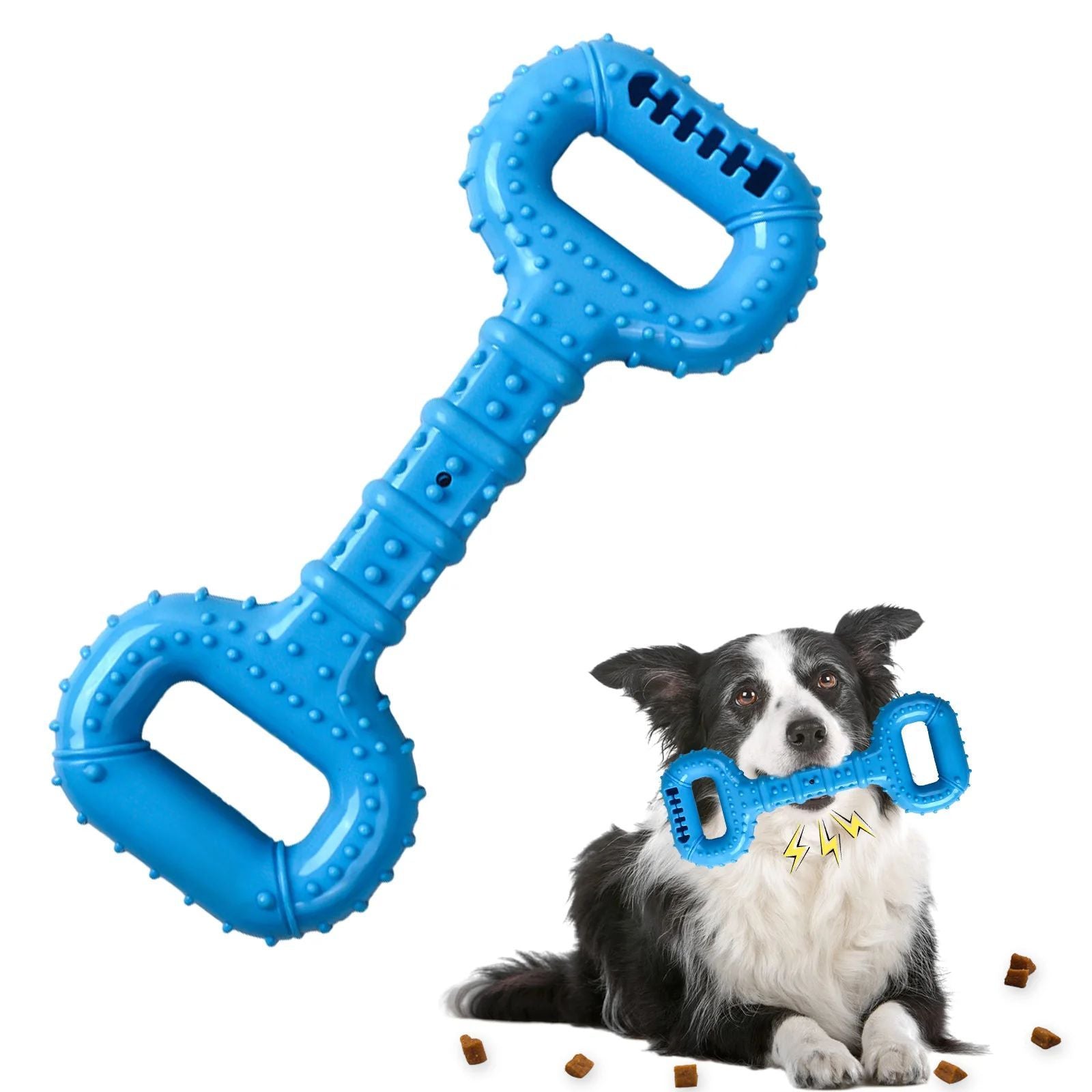 Active Dog Bone Toys with Pull Band & Teething Aid - pettspy