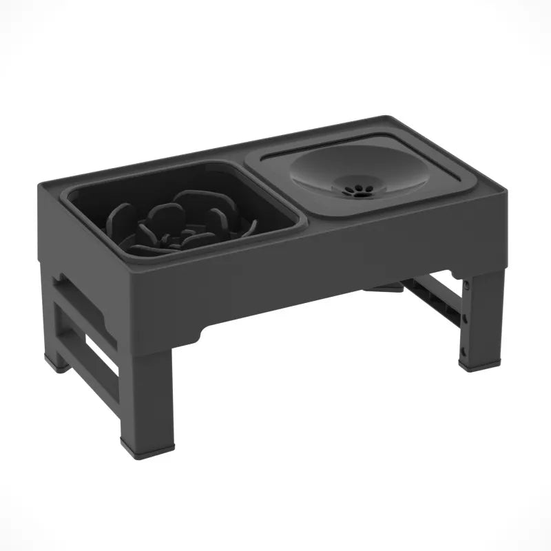 Adjustable Double Elevated Dog Bowls - pettspy