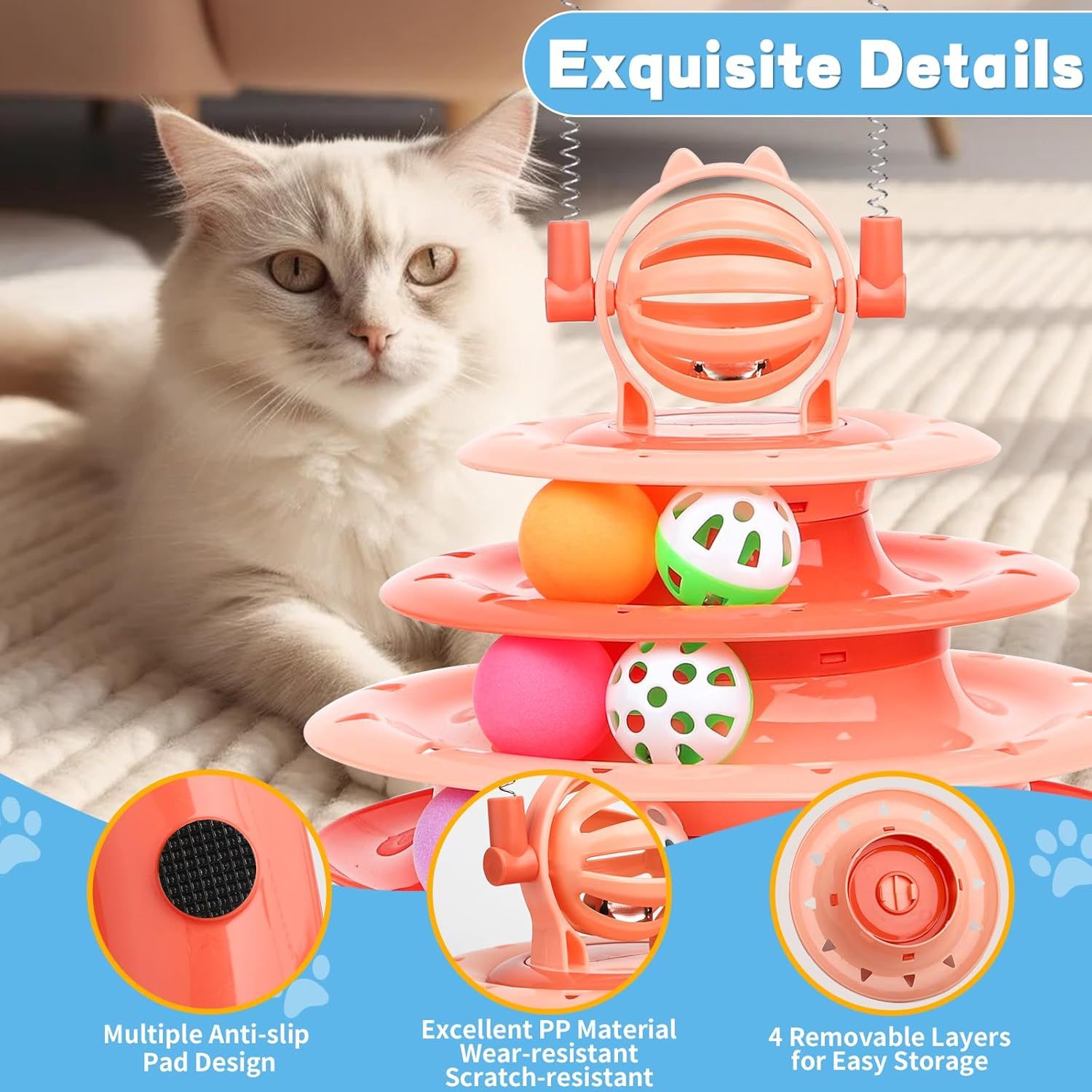 Interactive Indoor Cat Toys & Puzzle Balls for Kittens