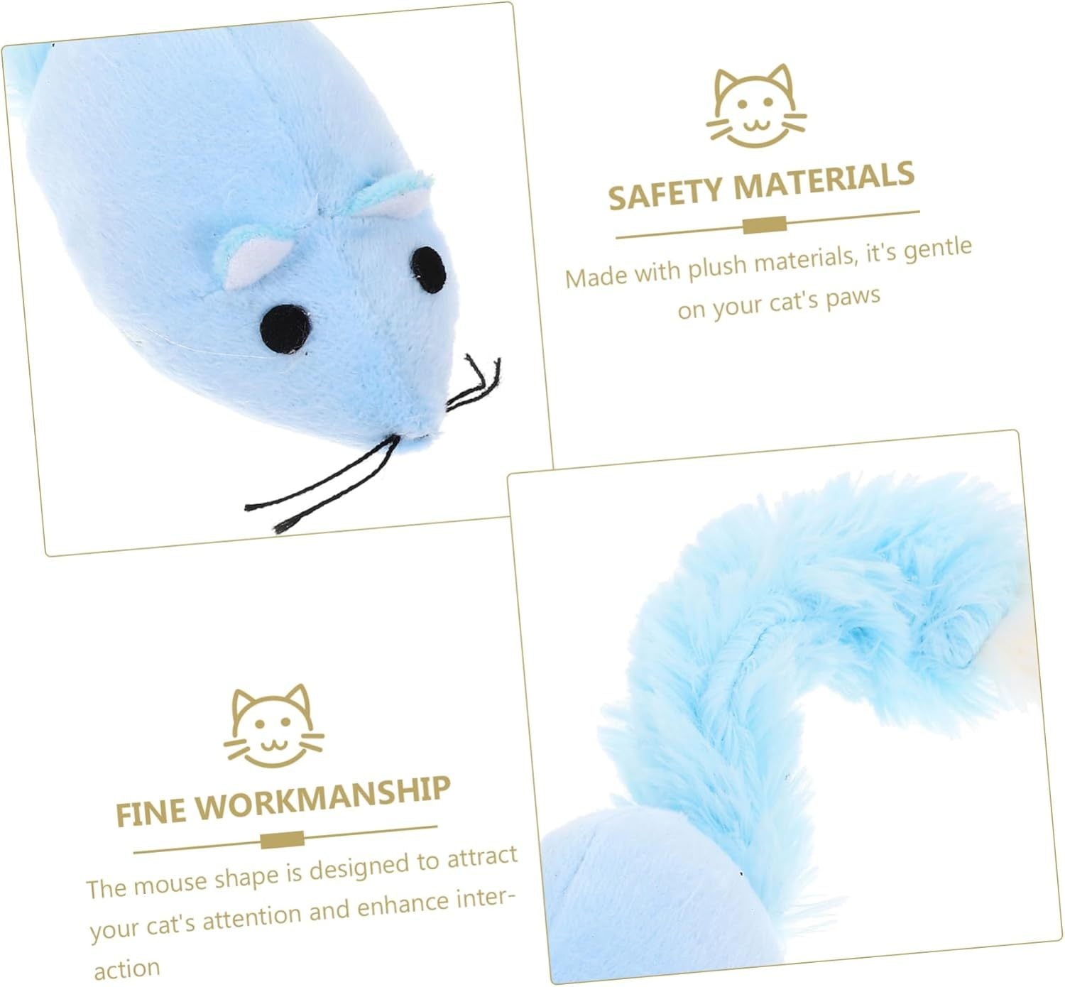 Cat Interactive Toys Mice Shape Kitten Toys - pettspy