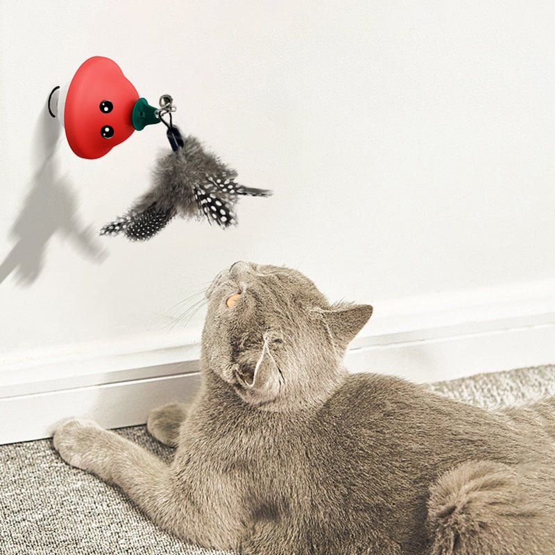 Cat Wand Suction Cup Pet Movement Playing Toy - pettspy