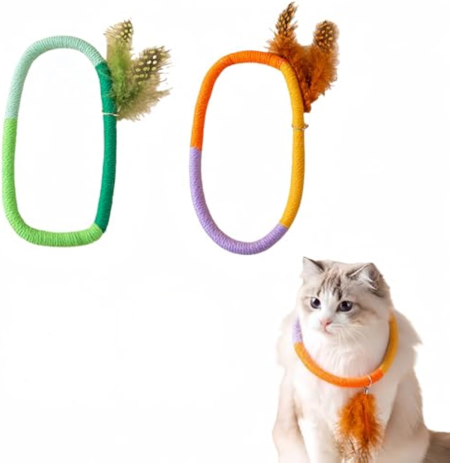 Cotton Rope Cat Toys Catnip Toys With Feather - pettspy
