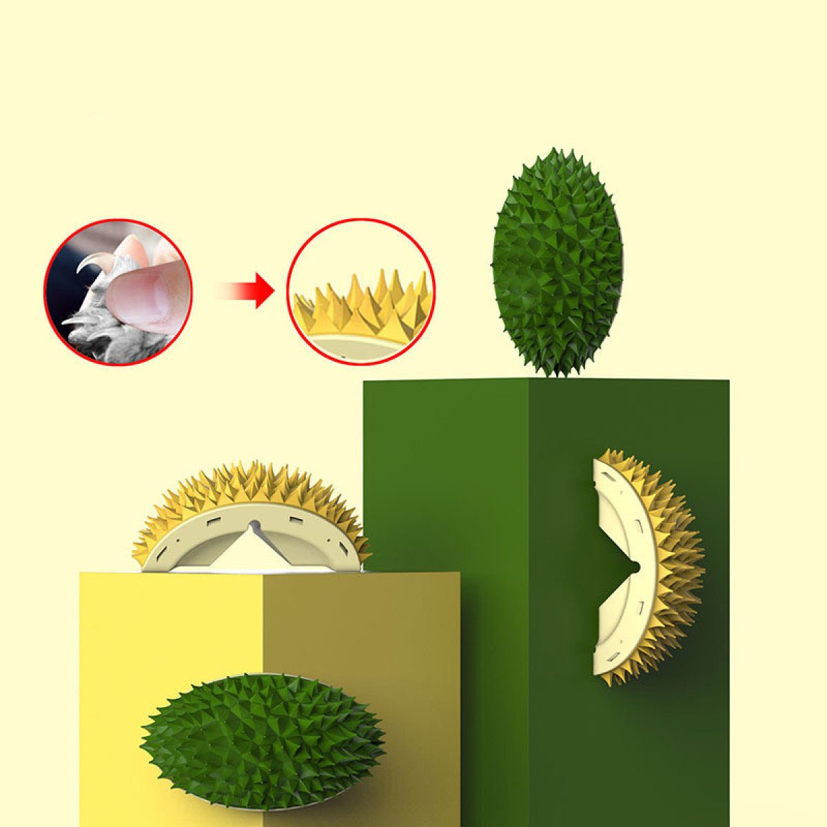 Durian Shaped Cat Hair Remover - pettspy