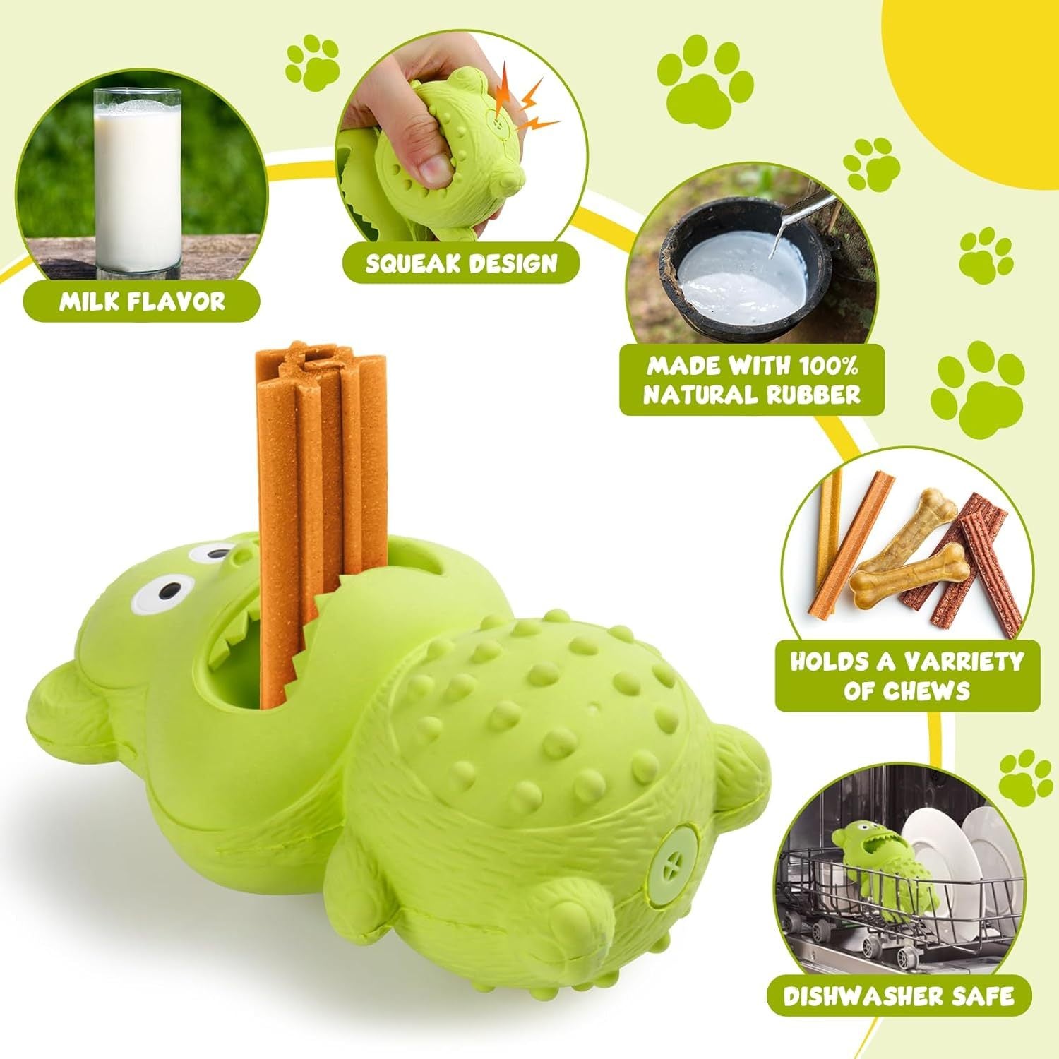 Indestructible Natural Rubber Toys for Chewers - pettspy
