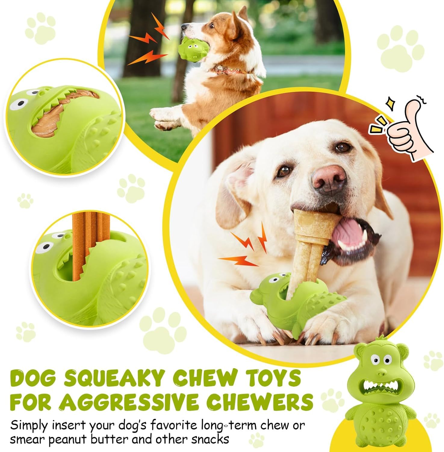 Indestructible Natural Rubber Toys for Chewers - pettspy