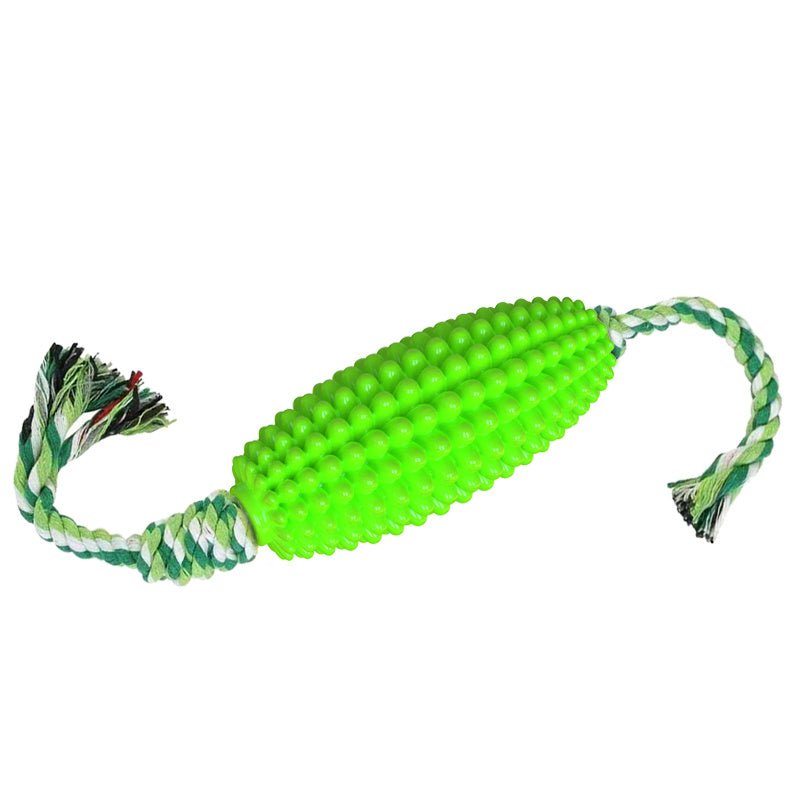 Interactive Corn Dog Chew Toy and Toothbrush - pettspy