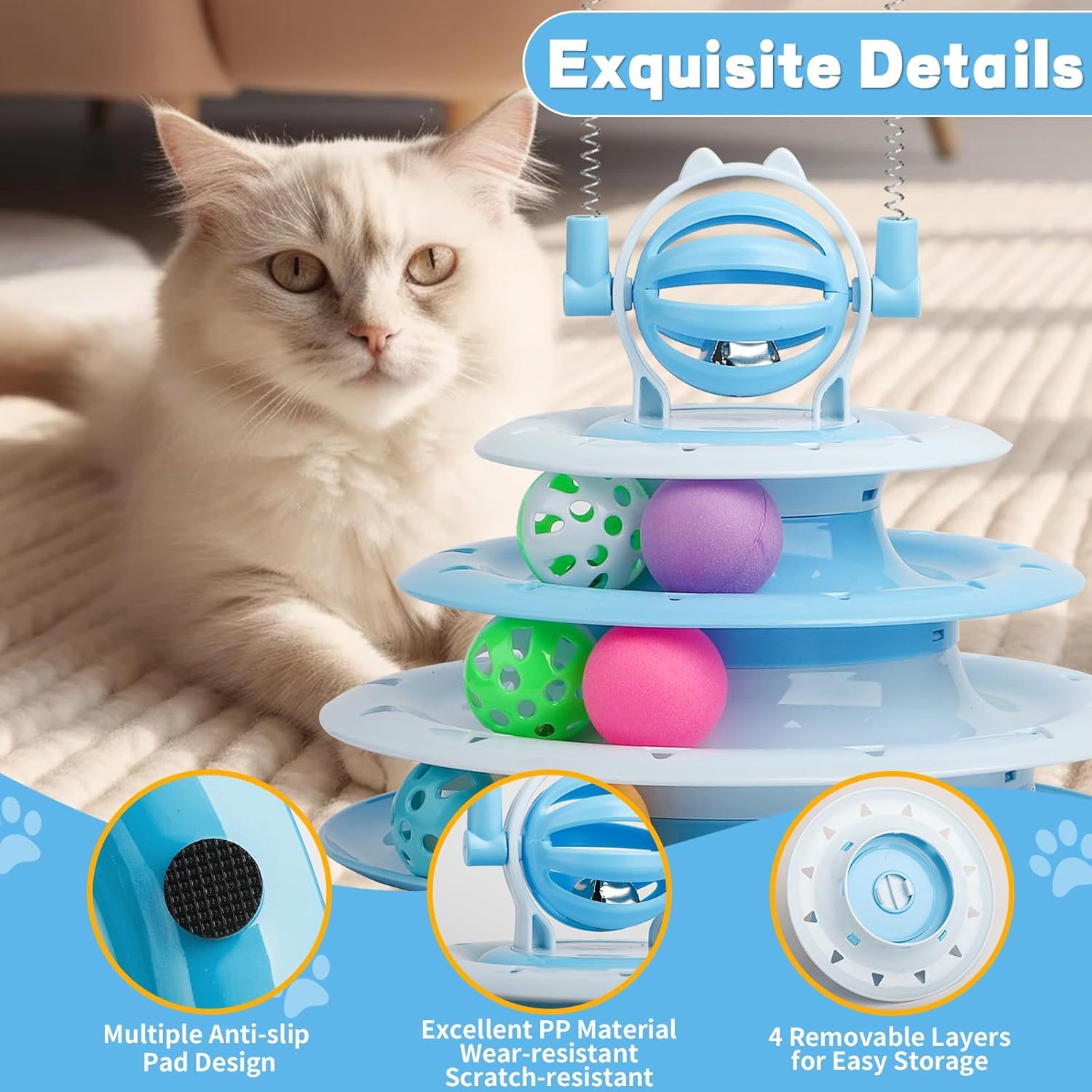 Interactive Indoor Cat Toys & Puzzle Balls for Kittens - pettspy