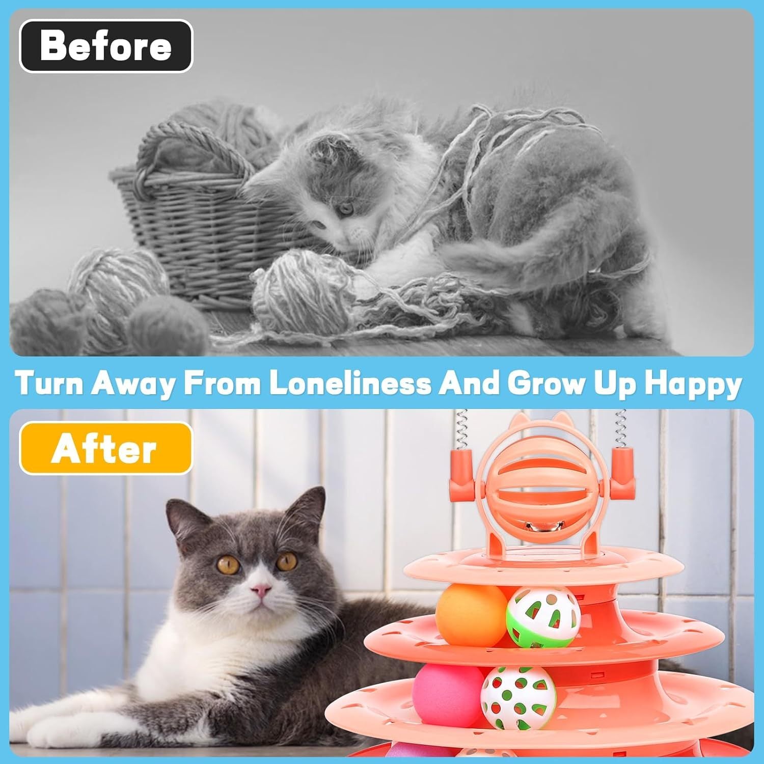 Interactive Indoor Cat Toys & Puzzle Balls for Kittens - pettspy