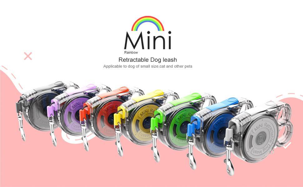 Mini Retractable Dog Leash - For Small Pets Lightweight Design Easy To Use Ideal For Outdoor Use - pettspy