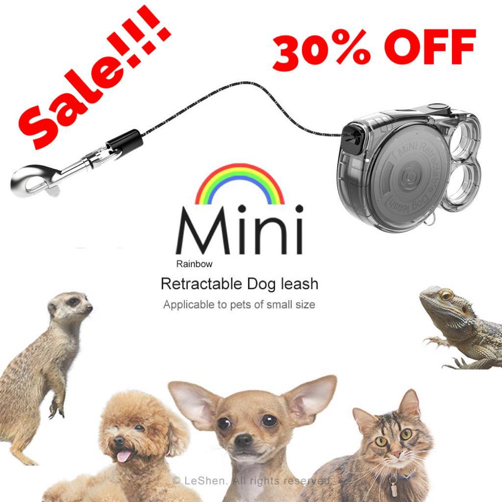 Mini Retractable Dog Leash - For Small Pets Lightweight Design Easy To Use Ideal For Outdoor Use - pettspy