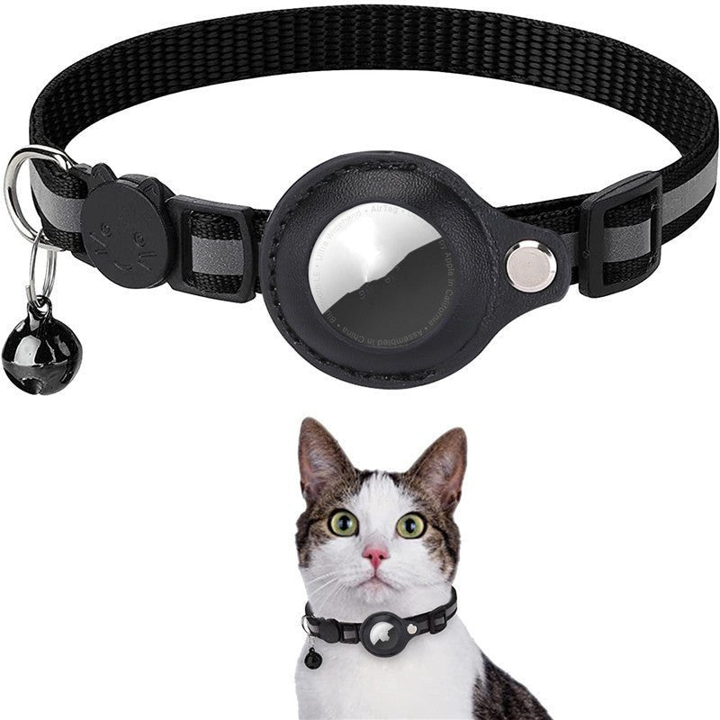 Reflective Collar Waterproof Holder Case For Airtag Air Tag Airtags Protective Cover Cat Dog Kitten Puppy Nylon Collar - pettspy