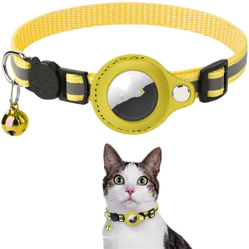 Reflective Collar Waterproof Holder Case For Airtag Air Tag Airtags Protective Cover Cat Dog Kitten Puppy Nylon Collar - pettspy